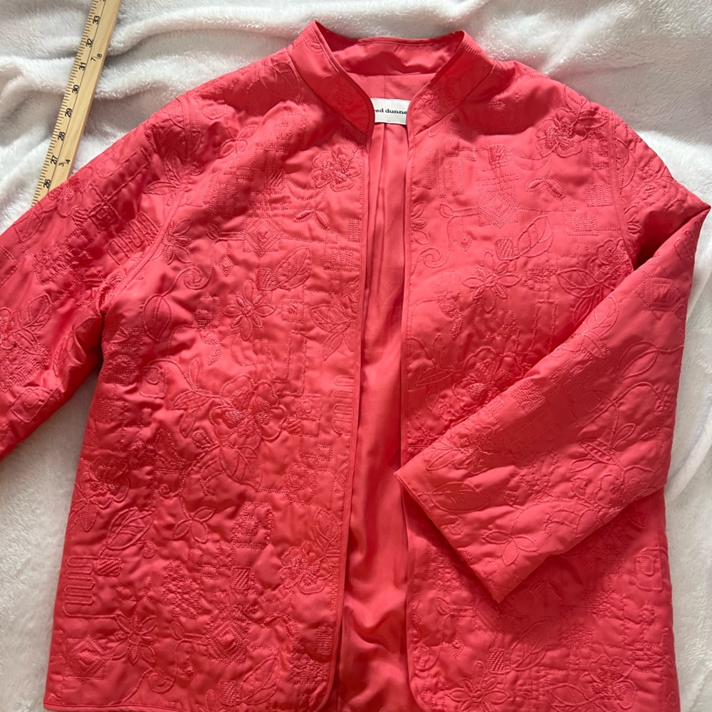 Alfred Dunner Coral Embroidered Jacket